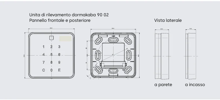 Disegno antenna 90 02 Disegno antenna 90 02 di controllo accessi