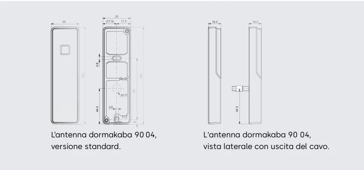 Disegno antenna 9004 di controllo accessi Disegno antenna 9004 di controllo accessi
