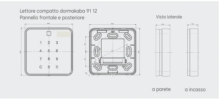Disegno lettore 91 12 di controllo accessi Disegno lettore 91 12 di controllo accessi