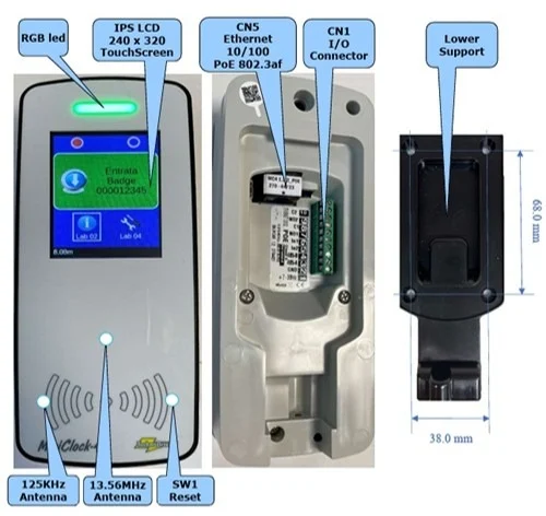 Miniclock 4R vulcanosas Miniclock 4R pe3r sistema di controllo accessi