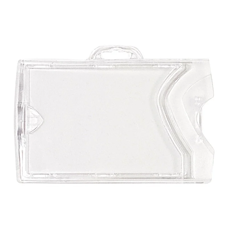 Porta badge rigido 2 in 1 trasparente