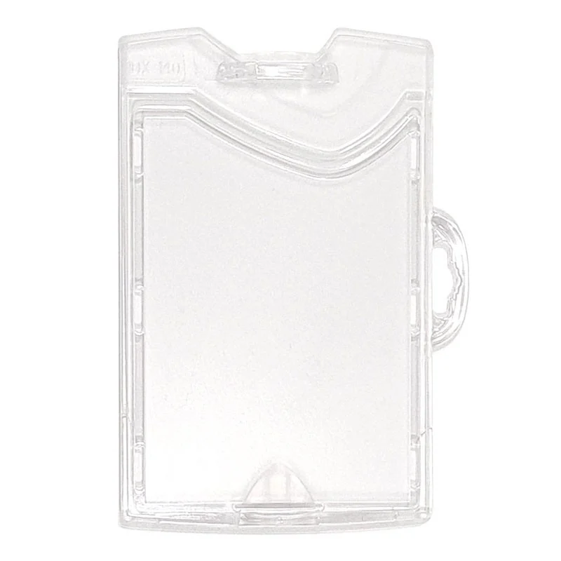 Porta badge rigido 2 in 1 trasparente