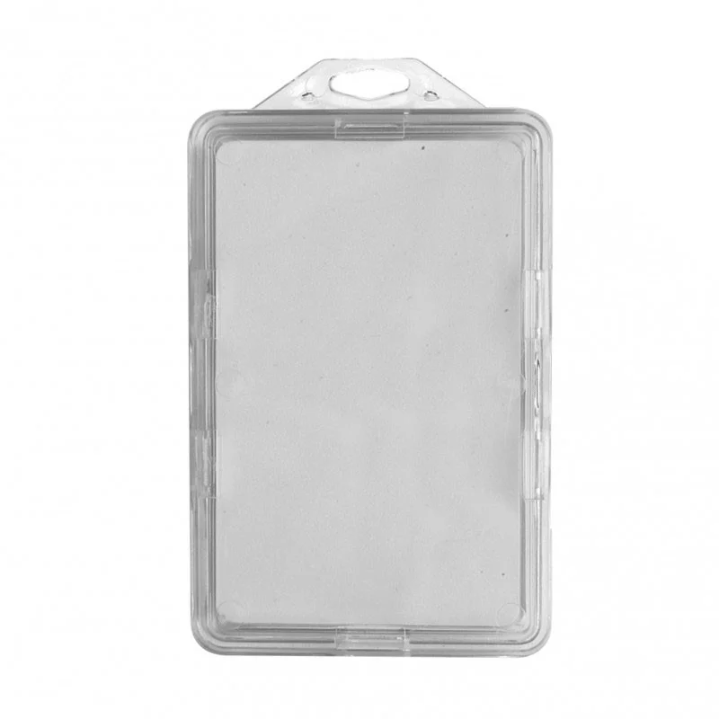 Porta badge totalmente sicuro per 1 o 2 tessere trasparente