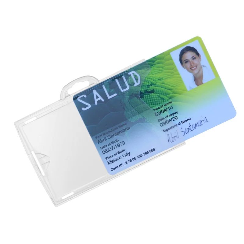 Porta badge borsetta trasparente - formato orizzontale