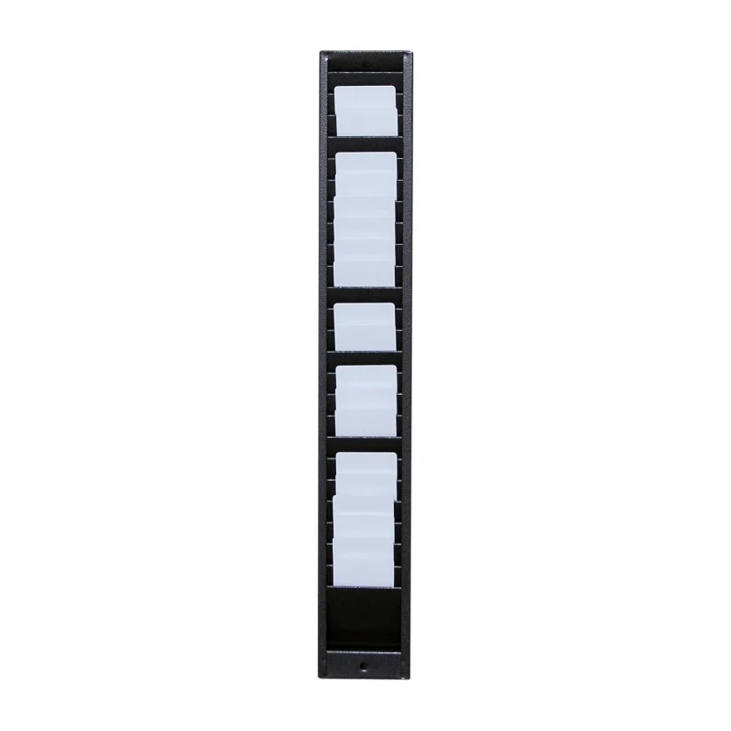Rastrelliera porta badge in metallo da 25 posti orientamento tessera verticale