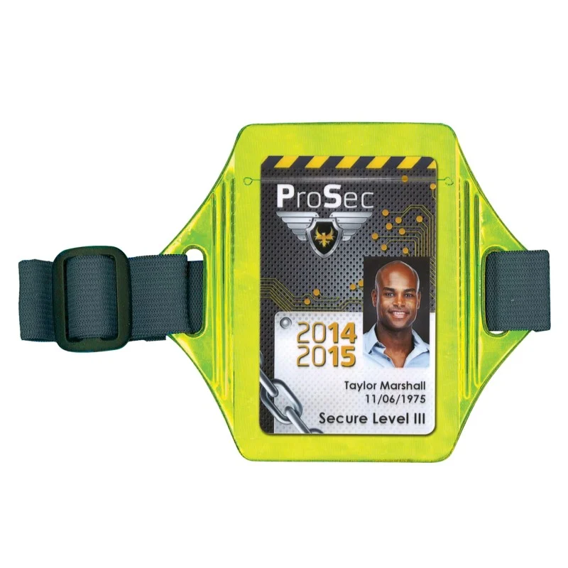 Porta badge da braccio con elastico regolabile riflettente
