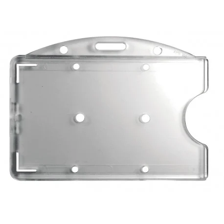 Porte badge satinato da due lati orizzontale