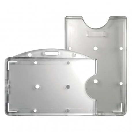 Porte badge satinato da due lati orizzontale e verticale