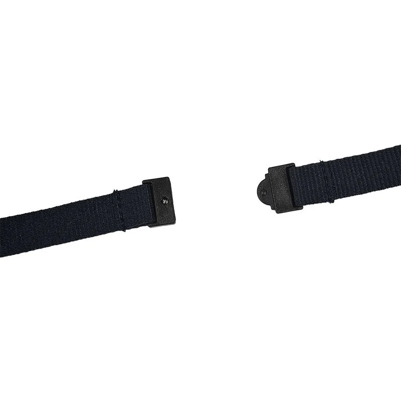 Cordino porta badge da 15 mm nero con avvolgitore per badge e dispositivo di sicurezza