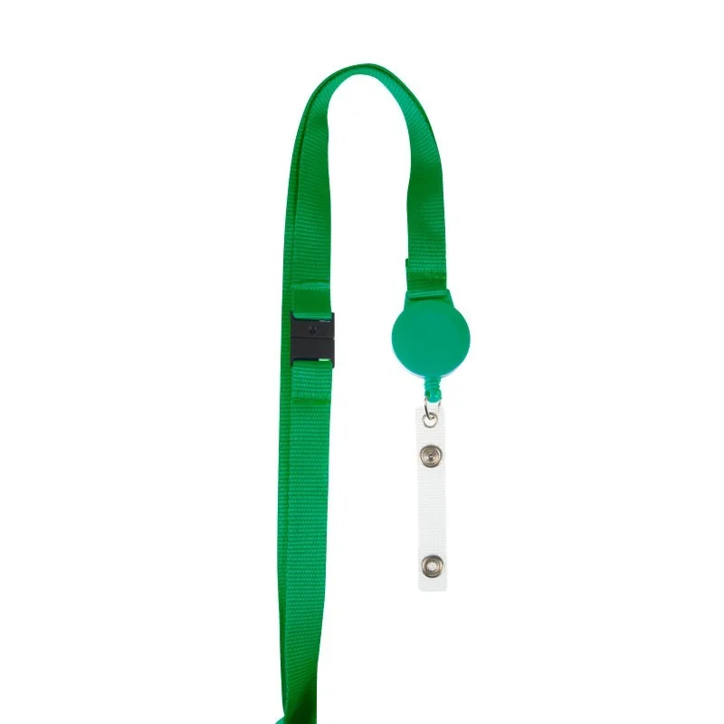 Cordino porta badge da 15 mm verde