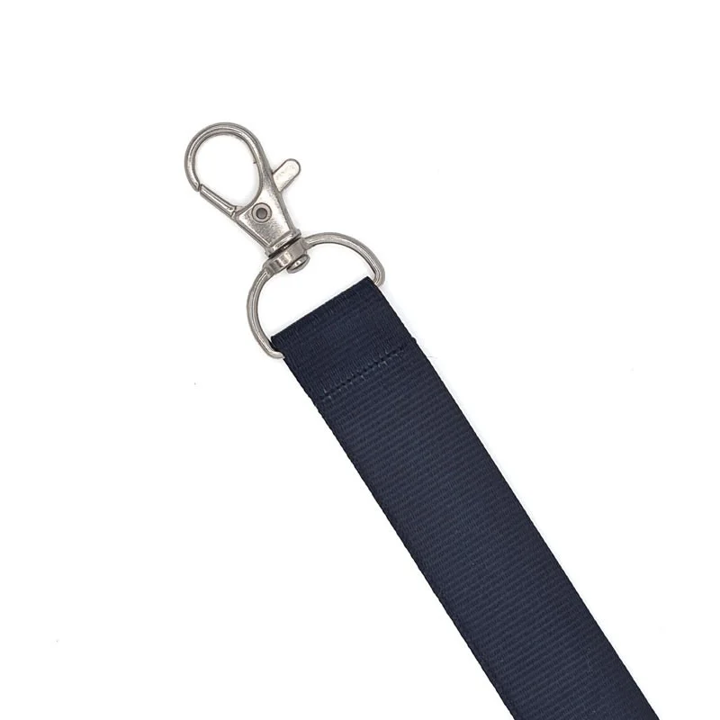 Cordino da 20 mm nero con dispositivo di sicurezza e gancio in metallo senza nichel