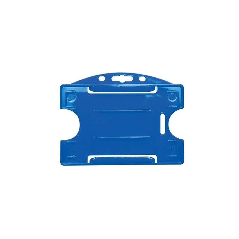 Porta badge aperto per una tessera blu