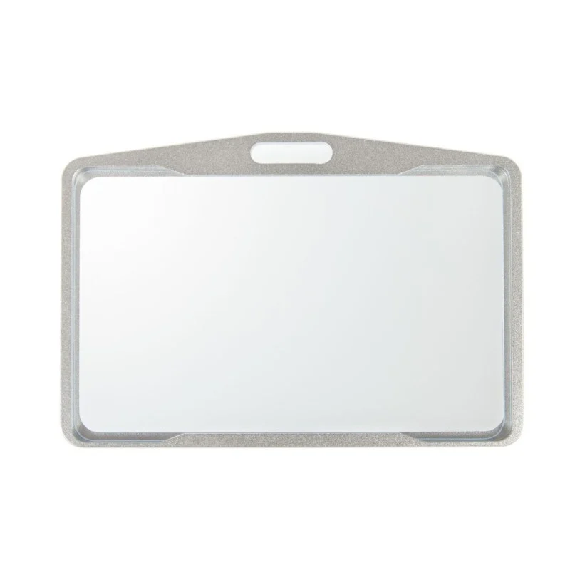 Porta badge argentato orizzontale