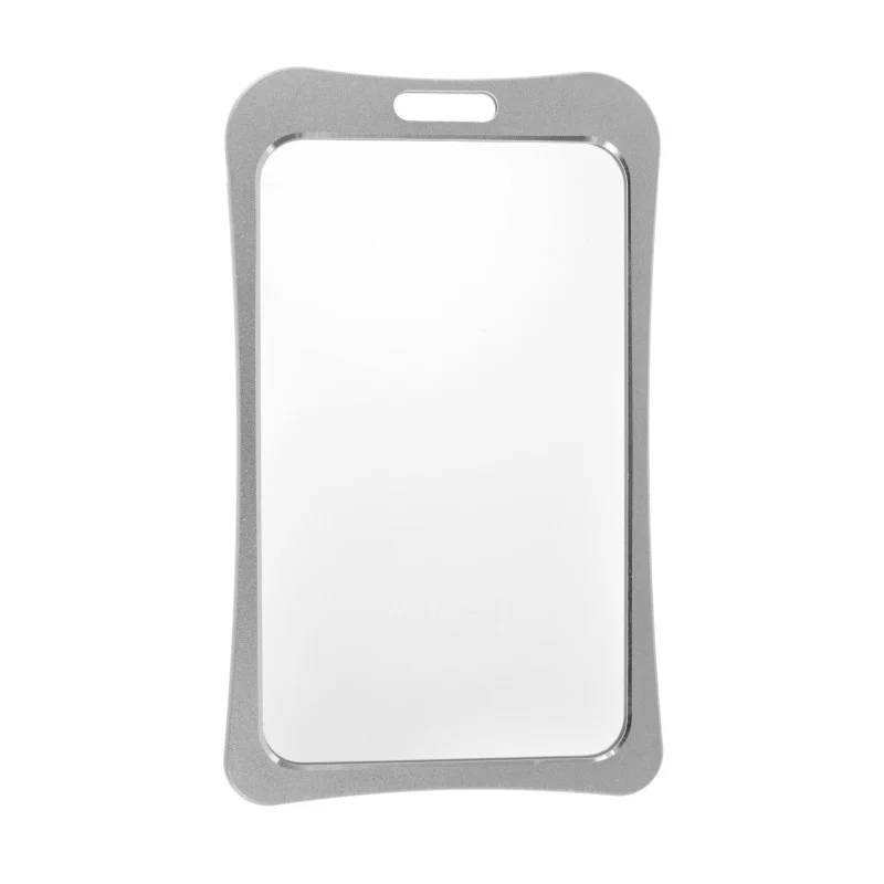 Porta badge argentato verticale