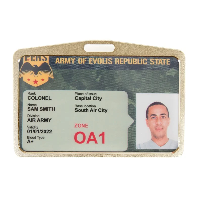 porta badge colore rame trasparente orizzontale