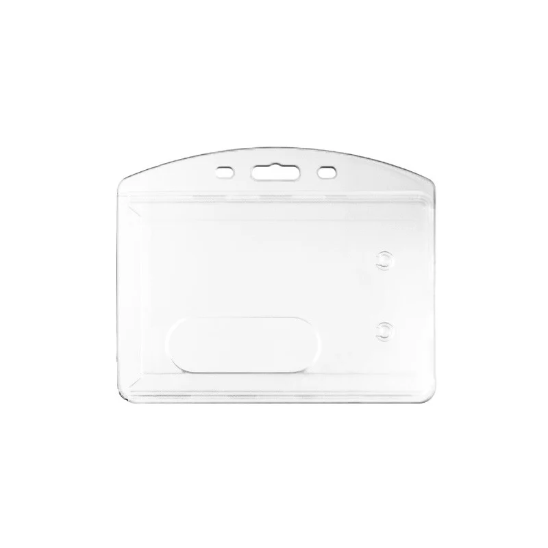 Porta badge con 1 lato trasparente e 1 lato satinato