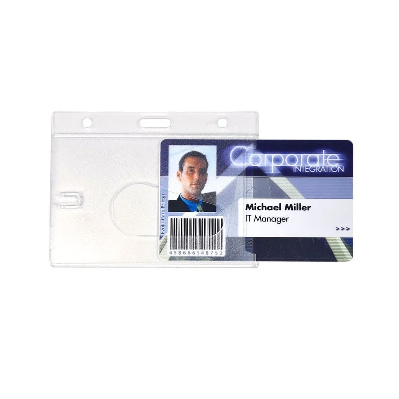 Porta badge satinato per 1 tessera