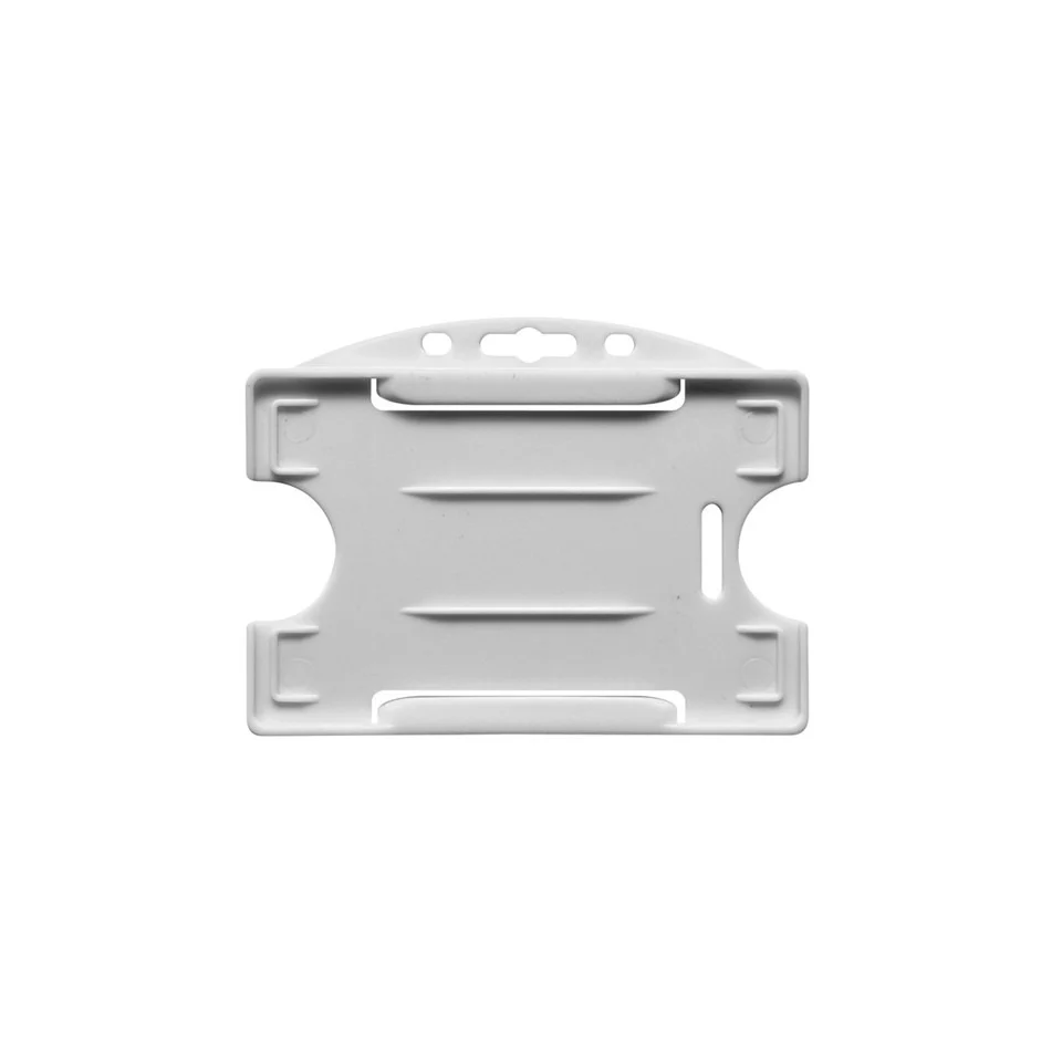Porta badge aperto per una tessera bianco