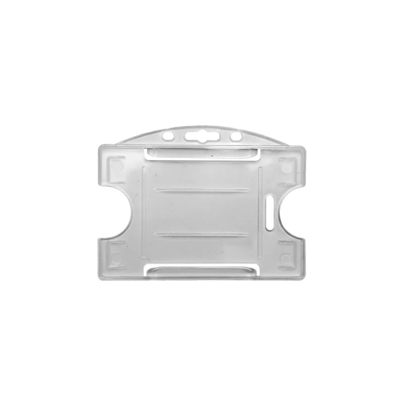Porta badge aperto per una tessera bianco