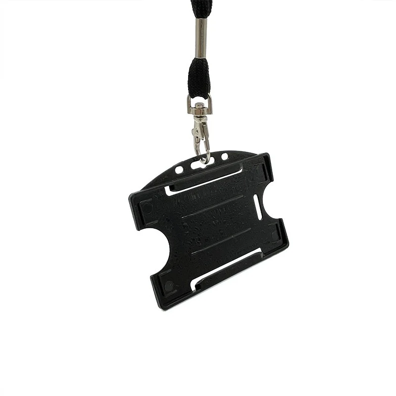 Porta badge aperto per una tessera nero