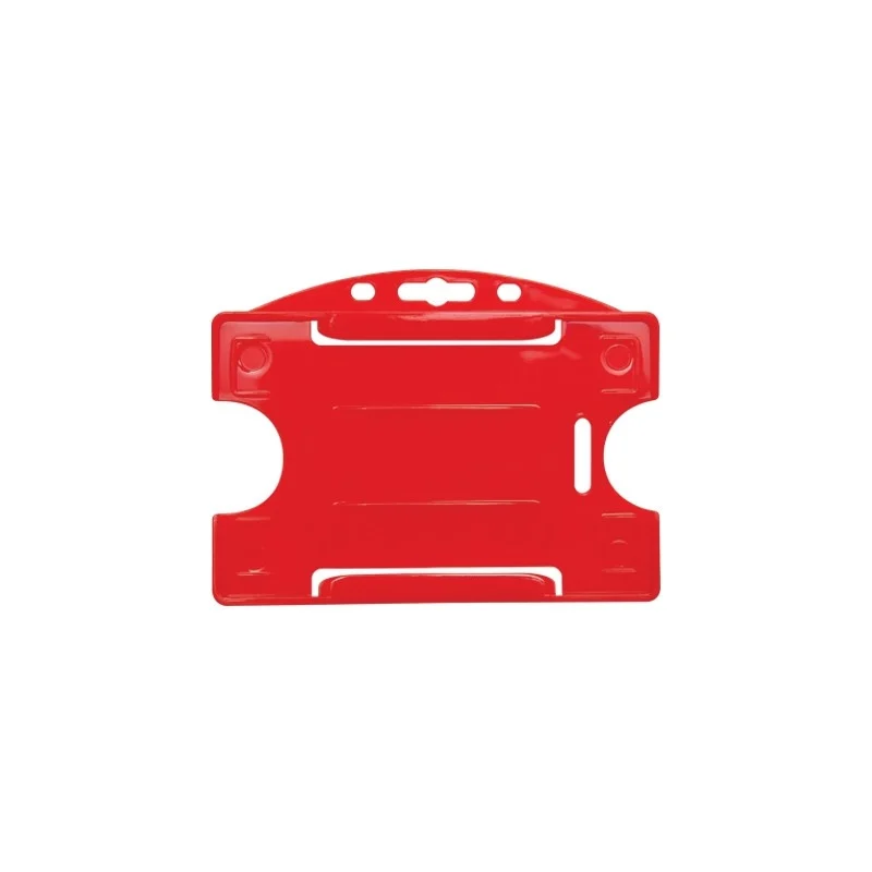 Porta badge aperto per una tessera rosso