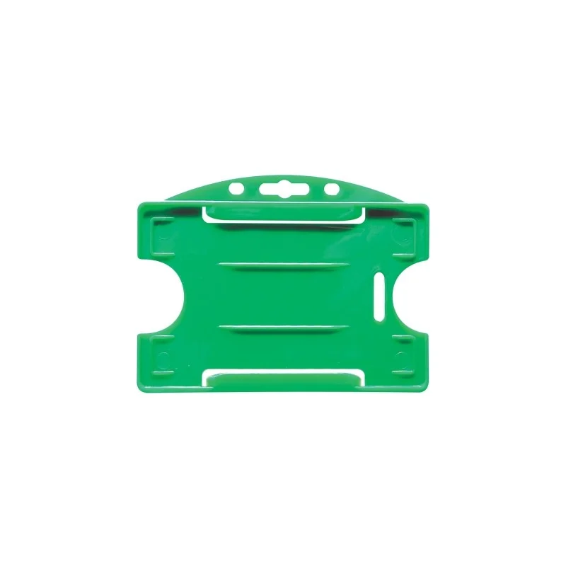 Porta badge aperto per una tessera verde