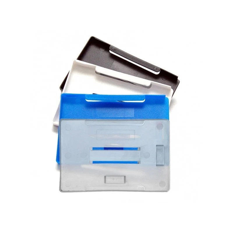 Porta badge multi-carte aperto di diversi colori